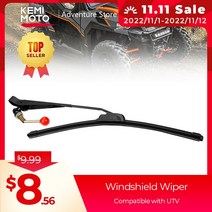 atv부품 4륜바이크부품UTV 앞 유리 와이퍼 폴라리스 RZR 800 900 1000 XP 레인저 호환 혼다용 캔암 매버, 한개옵션0