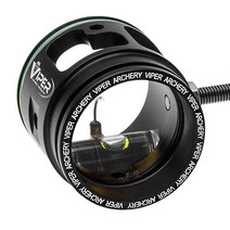 Viper Archery - 프로 시리즈 타겟 양궁 스코프 및 리커브 및 컴파운드 리본용 조준기 4.4cm(1 3/8인치) 항공기 알루미늄 하우징 0.019 그린 업 핀 2X, 0.015 P