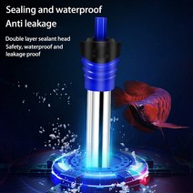 돼지꼬리히터 열선 온수 히터 50W/100W/200W/300W/500W 잠수정 수족관 스테인레스 스틸 물고기 탱크 온도 조절기 가열 막대 절전, [02] 220V EU Plug, [05] 500W