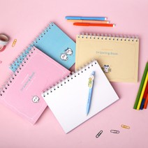 먼작귀 두꺼운 스케치 미술 연습 노트 A5 드로잉북, A. Pink
