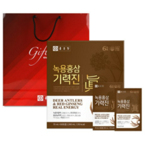 종근당 녹용 홍삼 기력진 70ml x 30p + 쇼핑백 세트, 90세트
