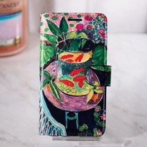 기타 바보사랑[프디케]LG X4(2019) X420 앙리마티스 금붕어 다이어리 케이스, LGX4(2019)X420, 골드