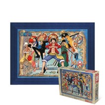 퍼즐피플 원피스 직소퍼즐 500피스, 출동준비 500P 액자포함(우드블루), 500p