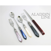 까사 부가티 알라딘 커트러리 무광 포크 스푼 나이프 젓가락 스프레더, 케익포크(무광), 블루