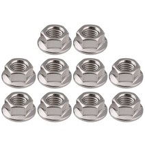 10pcs m5/m6/m8 스테인레스 스틸 잠금 너트 방지 패스너 내마모, 1, 10개