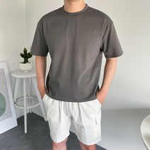 남자 여름 쿨 스판 아이스 분또 오버핏 반팔티셔츠
