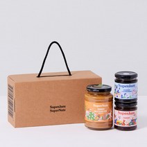 브랜드없음 [슈퍼잼] 슈퍼잼&너츠 3종 선물세트 (크런치+블루베리+스트로베리), 없음