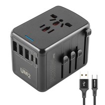 UM2 5포트 8A 전세계 해외 여행용 멀티 플러그 어댑터 35W 초고속 여행아답터 충전기, 1개