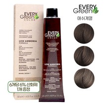 EVERYGreen 컬러 염색약 어두운 짙은 회색 애쉬계열 120ml (산화제포함), 5.06 - 밤색
