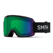 Smith Optics Squad 유니 스노우 겨울 고글 스노클 아카이브 크로마팝 에브리데이 그린 미러, ChromaPop Everyday Green Mirro, 검은색
