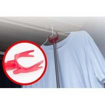 높은 옷장 길이조절 2단 세탁소 옷걸이봉 옷집게봉 막대옷걸이봉 옷걸이스틱 가제트손 행거집게 옷걸이용, 1개