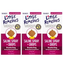 Little Remedies 리틀레메디즈 신생아 콧물 코막힘 식염수 30ml 3팩