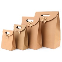 손잡이 리본 크라프트 선물백, 사이즈-미니