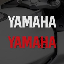 야마하 로고레터링 스티커 오토바이 데칼, 80x19mm, 노랑