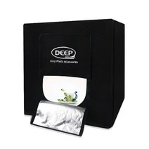 [램프증정] DEEP 최신 LED미니스튜디오 포토박스 촬영박스, 초소형(40x40)+84단색램프2개