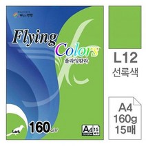 SS0813 삼원 플라잉칼라(L12.선록색-A4-160g-15매), 본상품선택