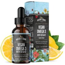비건 오메가 3 액체 오렌지 맛 오메가 성인용 3 방울 300mg dha 및 150mg epa 5000 iu의 비타민 d3 amp가 포함 된 어린이 카라기난 무료 보충제 k2, 레몬
