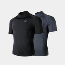 [무토]래쉬가드 터틀넥 셔츠_블랙/그레이, 블랙