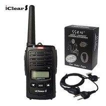 iclear 아이클리어 에스(S) 생활무전기 1대 USB(핸드폰)충전 2년보증 무전기, 아이클리어 에스 경호용이어폰세트