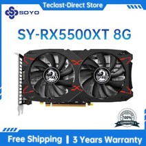그래픽카드 지포스 rtx 3060 4090 중고 채굴 SOYO-AMD RX5700XT 8G 그래픽 카드 GDDR6 비디오 메모리 PCI, 04 RX5500XT 8GB