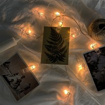 LED 집게조명 사진걸이 가랜드 홈데코 벽장식, 20rn(3m)