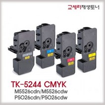 교세라 TK-5244 KK ECOSYS P5026CDN P5026CDW P5026CDNG M5526CDW M5526CDN M5526CDNG 레이저프린터 토너 재생토너, 빨강