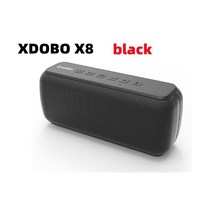 사운드바 TV 홈시어터 스피커 거실 XDOBO-다기능 블루투스 휴대용 e-스포츠 게임 서브우퍼 중저음 뮤직 센터 시스템 포함, X8 Black