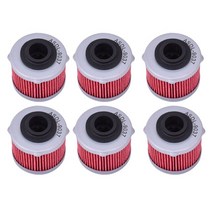 125cc 200cc 바이크 오토바이 엔진 용지 오일 필터 Aprilia 125 200 Scarabeo Light Net i.e OEM 번호 AP3HAA000309, [08] 6pcs Red