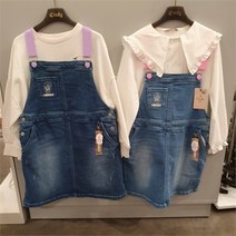 셀러허브 1 신디키즈 SH03 에스더버니 데님 오버롤 스커트 CITV22A04