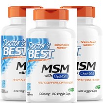 닥터스 베스트 MSM 위드 옵티MSM 1000 mg 180 베지캡슐 X 3팩 (총 6개월분)