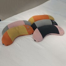 아기 반달 쿠션 등쿠션 침대 헤드 순면 메밀 국내산, 진블루