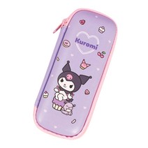 산리오 쿠로미 캔디 EVA 2단 파우치 펜 필기구 케이스 필통, 퍼플