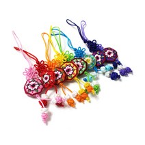 국화매듭 장신구줄 팔각함 5입 전통공예 노랑, 2개