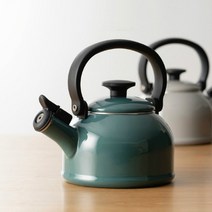 에지리 샤틴 법랑주전자 1.6L 삐삐 소리나는 안전한 주전자 핸드드립 레트로 티팟 법량, 스모크블루