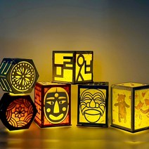 밤토리상사 한지 공예 우드 나무 재료 미술 만들기 세트 초등 diy 전통 놀이 등 아동 미술 재료 전통놀이 청사초롱, 한지공예등(단청)