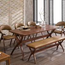 모디쉬갤러리 뷔노 애쉬원목 식탁 6인용 세트, 6인식탁 단품
