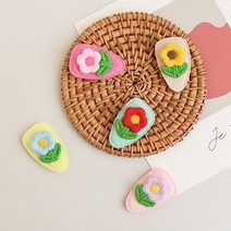 3cm 동글꽃 똑딱핀