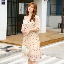 [당일발송]지패션 레드체리 빅사이즈원피스 데이트룩 바캉스 77 88 99 110까지