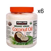 커클랜드 유기농 코코넛 오일 6팩 대용량 2.48L KIRKLAND SIGNATURE ORGANIC COCONUT OIL 84 FL. OZ., 6개