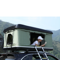 루프탑 텐트 suv 캠핑 차량용 보온 에어 원터치 쉘터 4인용 2인용, 클래식 단독 라지 블랙 하드탑  그린