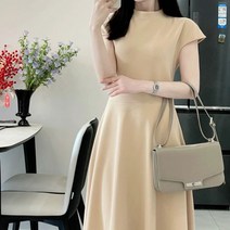 여성 캡소매 하이엔드 슬림 원피스