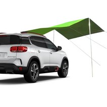 캠핑양산 휴대용 카텐트 싸이드 야외자동차 차양 지붕, 가을향기 그린 캐노피 440200cm