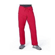 Landau 여성 Zone 유니섹스 릴렉스 핏 2포켓 드로스트링 카고 스크럽 팬츠 85221, Red, Red