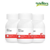 [웰러스][웰러스] 바른 철분 90정 3병, 단품