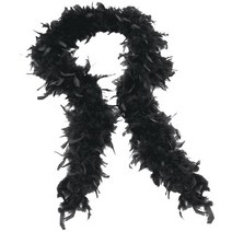 TYLBkk 실크 Scarf For Hair 퀄리티 화이트 Feather Boa Flapper Hen Night Burlesque 댄스 파티 블랙 여성용 Show Costume 6
