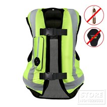 오토바이 자켓 에어백 모토 조끼 크로스 레이싱 보호 CE 반사 안전 호환, L, 02 Green Air Bag Vest