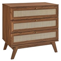 Modway Soma 월넛 3단 서랍 드레서 78.7 x 47.6 x 76.2cm(31 x 18