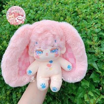 무속성솜인형 무속성인형 아이돌인형 수제 제한 귀여운 봉제 핑크 블루 쌍둥이 큰 토끼 귀 해골 모피 봉제 인형 박제 장난감 119, r, 20cm 스켈레톤리스