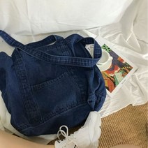 차이온 투웨이 데님 에코백 2color 데일리 쇼퍼백 대학생 캔버스백