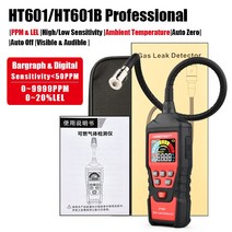천연 가스 누출 감지기 가연성 가스 분석기 가시 가청 경보 PPM 미터 모니터 메탄 LCD 디스플레이 HABOTEST HT601, HT601B Professional, 02 HT601B Professional